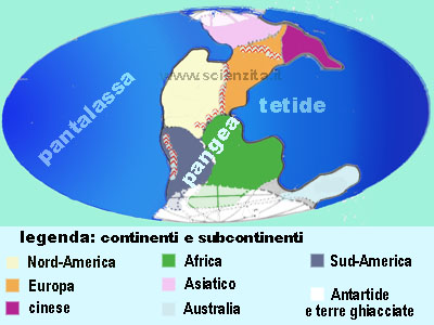 la pangea alla fine del permiano