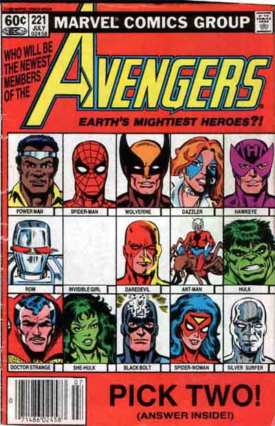 copertina di 
			 Avengers 221 © Marvel Comics