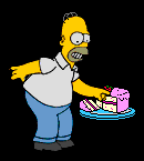 homer assaggia la torta