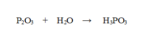 Sintesi dell'acido fosforoso da anidride fosforosa e acqua