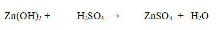 reazione tra idrossido di zinco e acido solforico