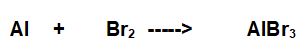 reazione non bilanciata tra bromo e alluminio