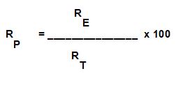 formula della resa teorica, effettiva e percentuale