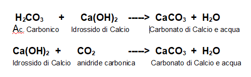 formazione del carbonato di calcio