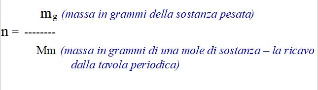 formula della mole